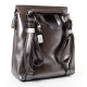 Женский рюкзак из натуральной кожи LARGONI 8632 серебро