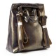 Жіночий рюкзак з натуральної шкіри LARGONI 3212-5 золотий+чорний