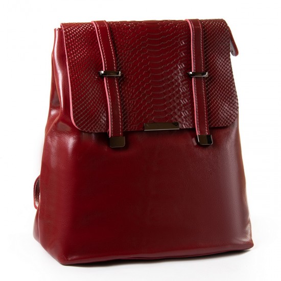 Женский рюкзак из натуральной кожи LARGONI 3212-5 красный