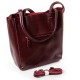 Женская сумка из натуральной кожи LARGONI J003 бордовый