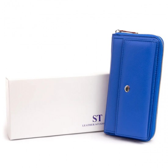 Женский кошелек-клатч из натуральной кожи ST Leather 19298 синий