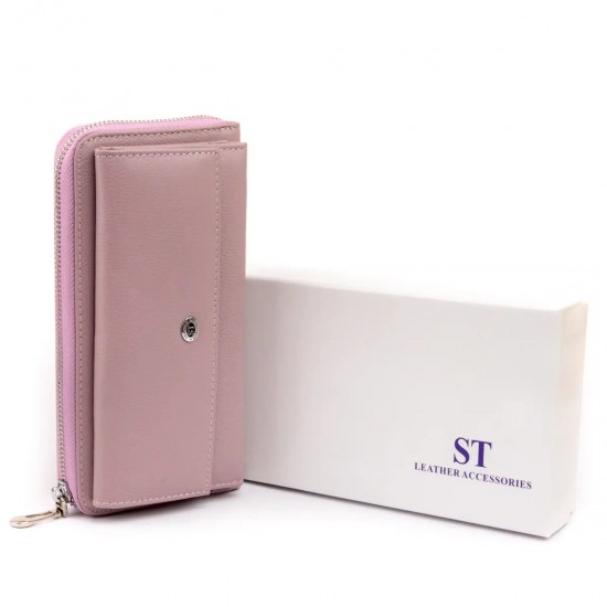 Жіночий гаманець-клатч з натуральної шкіри ST Leather 19295 пурпурний