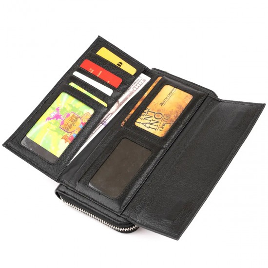 Жіночий гаманець-клатч з натуральної шкіри ST Leather 19292 чорний