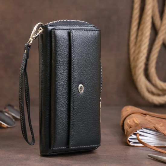 Женский кошелек-клатч из натуральной кожи ST Leather 19292 черный