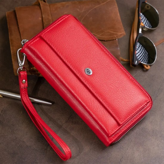Женский кошелек-клатч из натуральной кожи ST Leather 19299 красный
