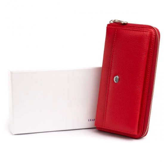 Жіночий гаманець-клатч з натуральної шкіри ST Leather 19299 червоний