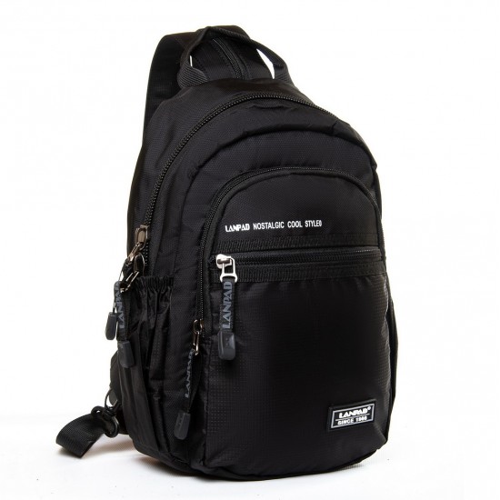 Чоловіча сумка на плече + рюкзак Lanpad 83012 чорний