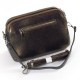 Женская сумочка на три отделения из натуральной кожи LARGONI 8725-220 серый+золотой