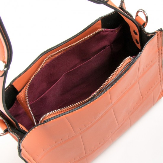 Жіноча сумочка на три відділення FASHION 04-02 16927 помаранчевий