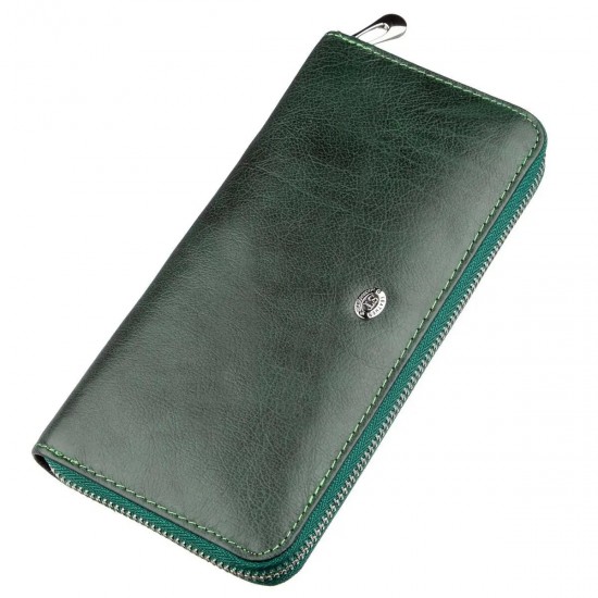 Жіночий гаманець із натуральної шкіри ST Leather 18866 зелений