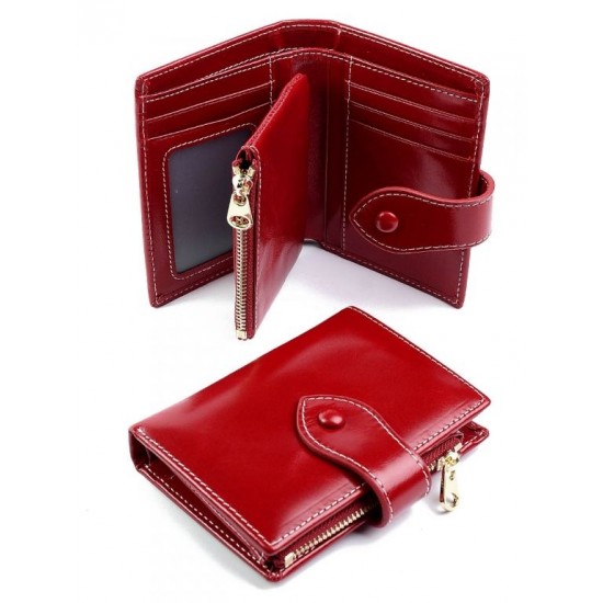 Жіночий гаманець з натуральної шкіри LARGONI D-6009 червоний