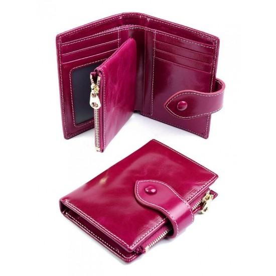 Жіночий гаманець з натуральної шкіри LARGONI D-6009 рожевий