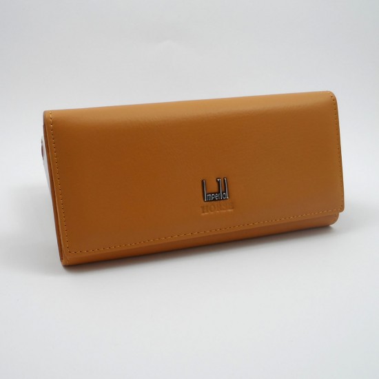 Женский кошелек из натуральной кожи LARGONI A0001 оранжевый