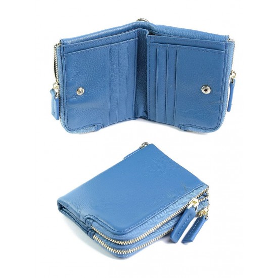 Жіночий гаманець з натуральної шкіри LARGONI D-6088 синій