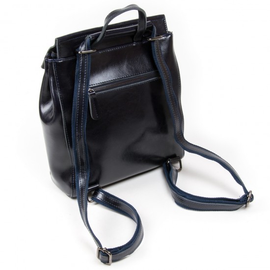 Женский рюкзак из натуральной кожи ALEX RAI 3206 темно-синий