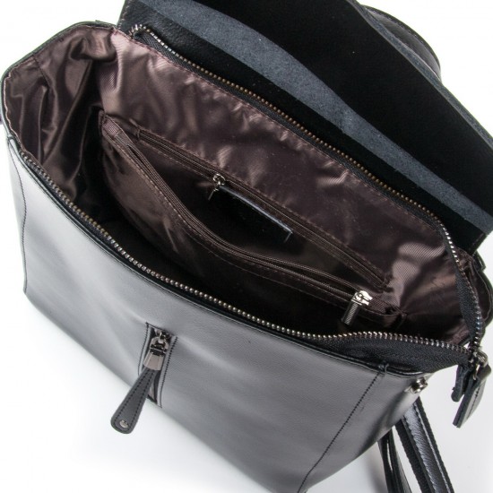 Женский рюкзак из натуральной кожи ALEX RAI 3206 черный