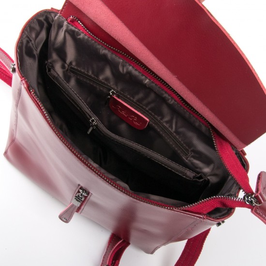 Жіночий рюкзак з натуральної шкіри ALEX RAI 3206 бордовий