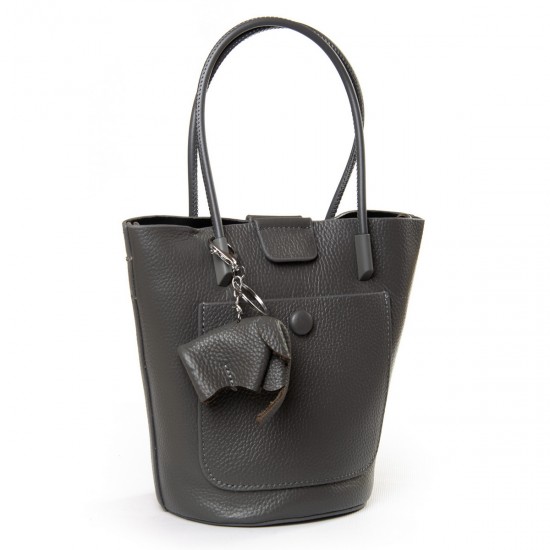 Женская сумочка из натуральной кожи LARGONI P63 3206 серый