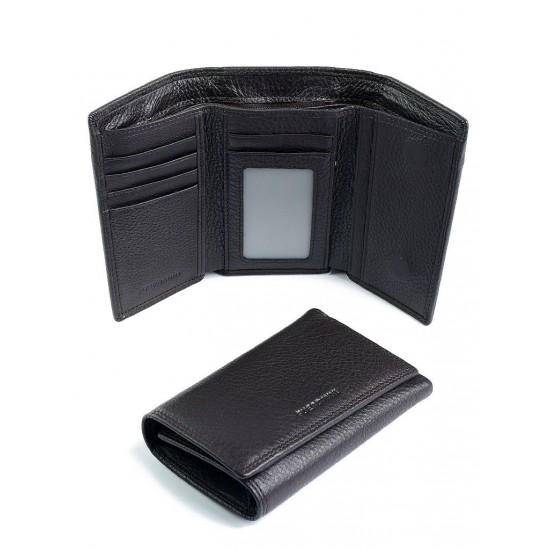 Жіночий гаманець з натуральної шкіри на магнітах LARGONI 9900 кавовий