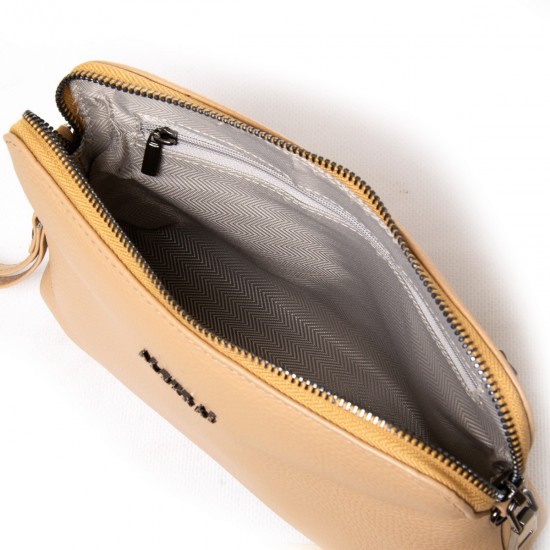 Женская сумочка-клатч из натуральной кожи ALEX RAI 5009-1 песочный