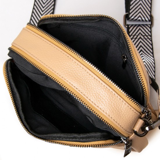 Жіноча сумочка з натуральної шкіри ALEX RAI 60051-H пісочний