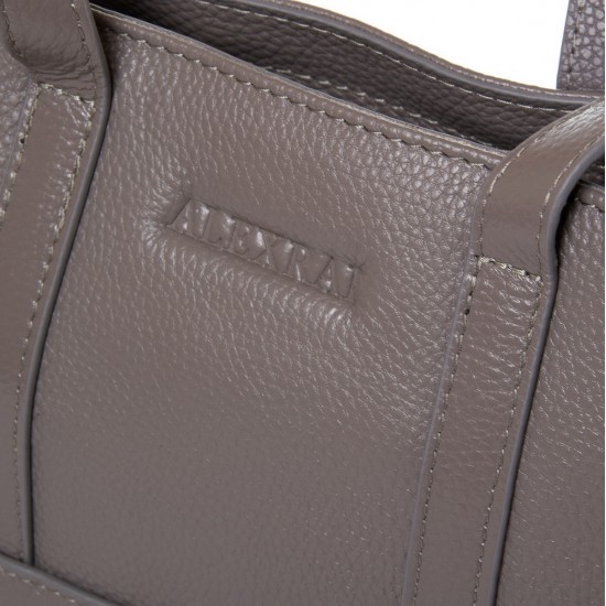 Женская сумочка из натуральной кожи ALEX RAI 29050 серый