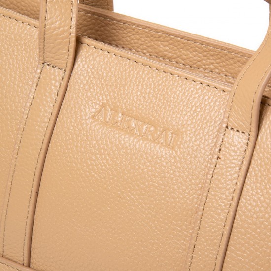 Жіноча сумочка з натуральної шкіри ALEX RAI 29050 пісочний
