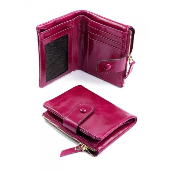 Женский кошелек из натуральной кожи LARGONI D-6019 розовый