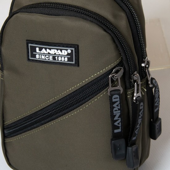 Мужская сумка на плечо Lanpad 82021 зеленый