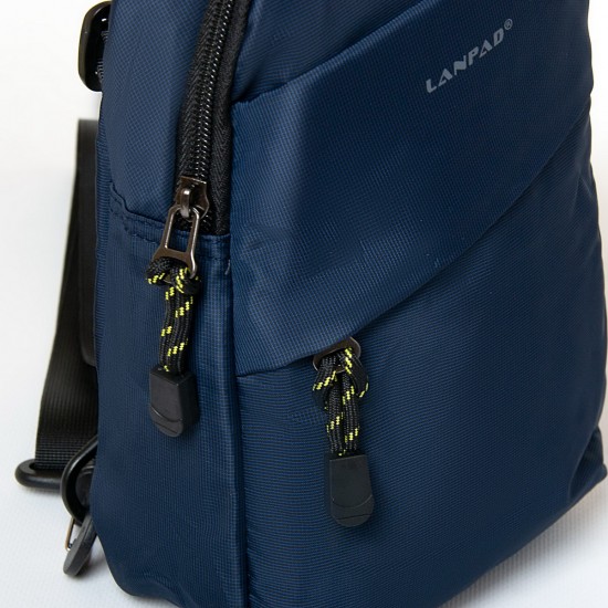 Мужская сумка на плечо Lanpad 83019 синий