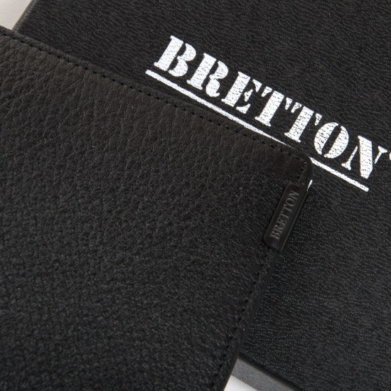Мужской кожаный портмоне на магнитах BRETTON L508 черный