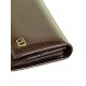 Жіночий шкіряний лаковий гаманець Bretton Gold W0807 кавовий