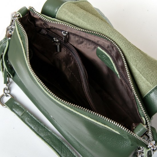 Женская сумочка из натуральной кожи ALEX RAI 8722-9 зеленый