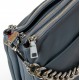 Жіноча сумочка на три відділення з натуральної шкіри ALEX RAI 9028-9 синій