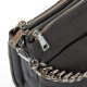 Женская сумочка на три отделения из натуральной кожи ALEX RAI 9028-9 серый