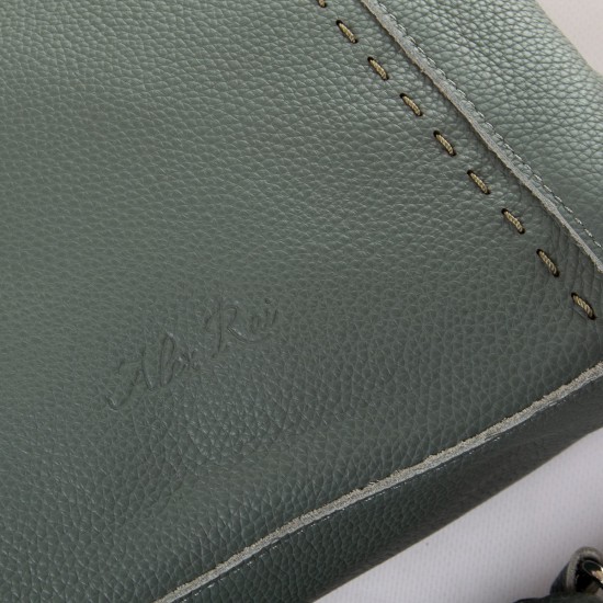 Женская сумка из натуральной кожи + клатч ALEX RAI 1558 зеленый
