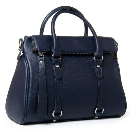 Жіноча сумка з натуральної шкіри ALEX RAI 8792-9 синій