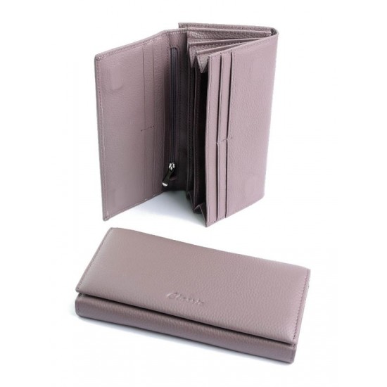 Жіночий гаманець з натуральної шкіри на магнітах LARGONI 2203-0217 фіолетовий