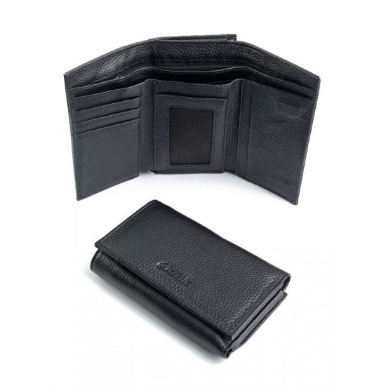 Жіночий гаманець з натуральної шкіри на магнітах LARGONI 2202-9406 чорний