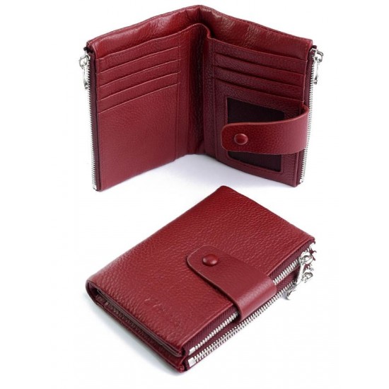 Жіночий гаманець з натуральної шкіри LARGONI A2201-9960 бордовий