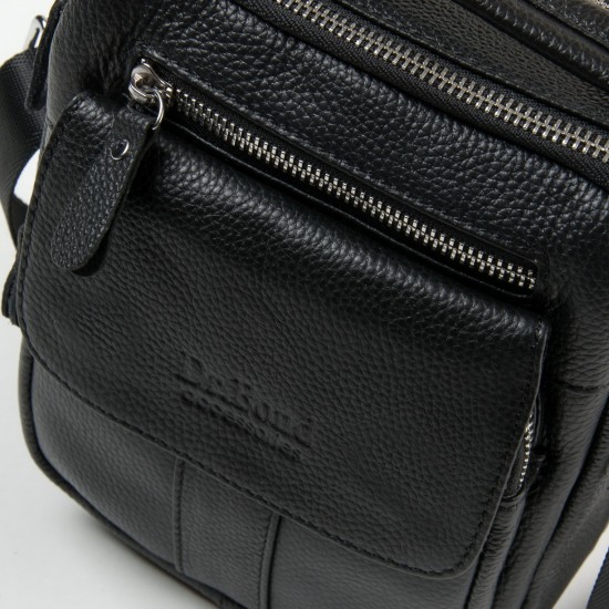 Чоловіча сумка-планшет з натуральної шкіри dr.Bond 20109 чорний