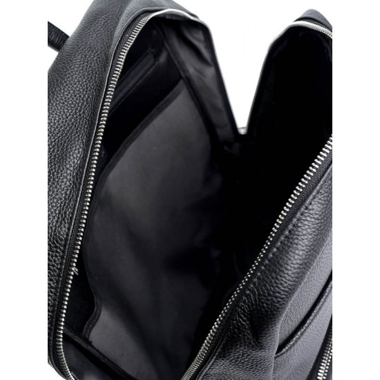 Мужской рюкзак из натуральной кожи LARGONI 23606 черный