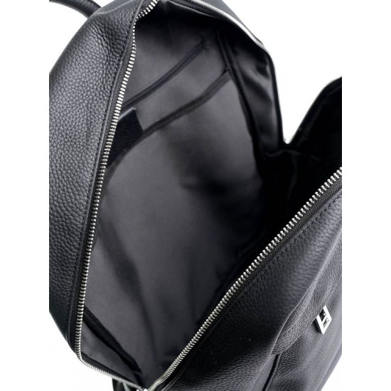 Мужской рюкзак из натуральной кожи LARGONI 23131 черный