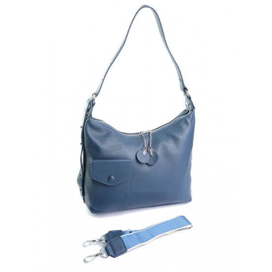 Жіноча сумка з натуральної шкіри LARGONI 1798 синій