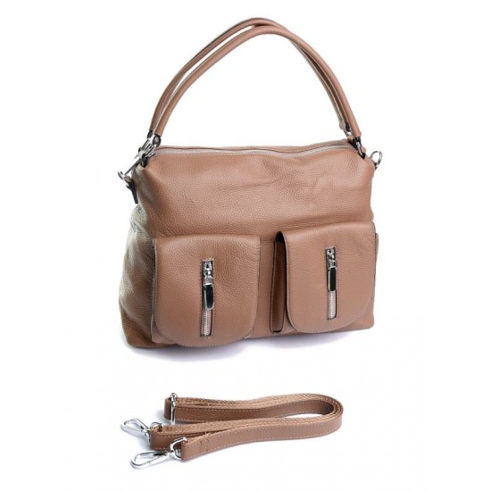 Женская сумка из натуральной кожи LARGONI 18933 коричневый