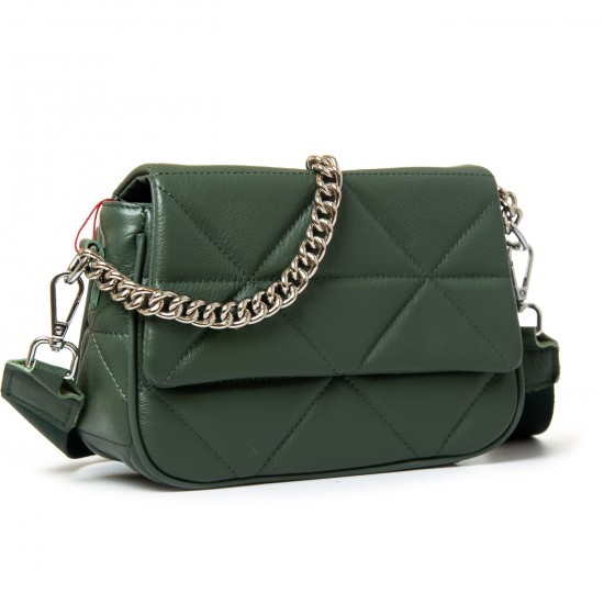 Жіноча сумочка + ключниця з натуральної шкіри ALEX RAI 8837 зелений