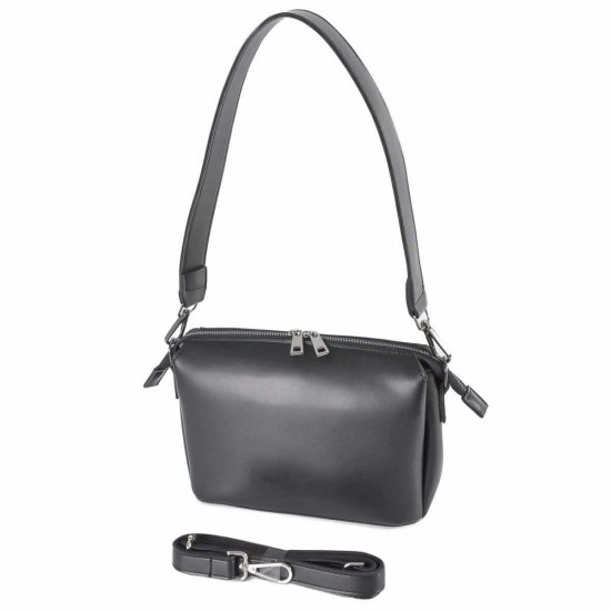 Женская кросс-боди сумочка на три отделения LUCHERINO 813 черный