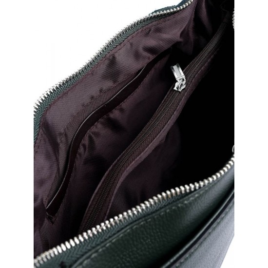 Женская сумочка из натуральной кожи + замш LARGONI 389-1 зеленый