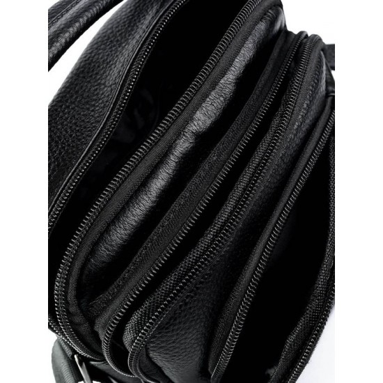 Чоловіча сумка-планшет з натуральної шкіри LARGONI 4031 чорний