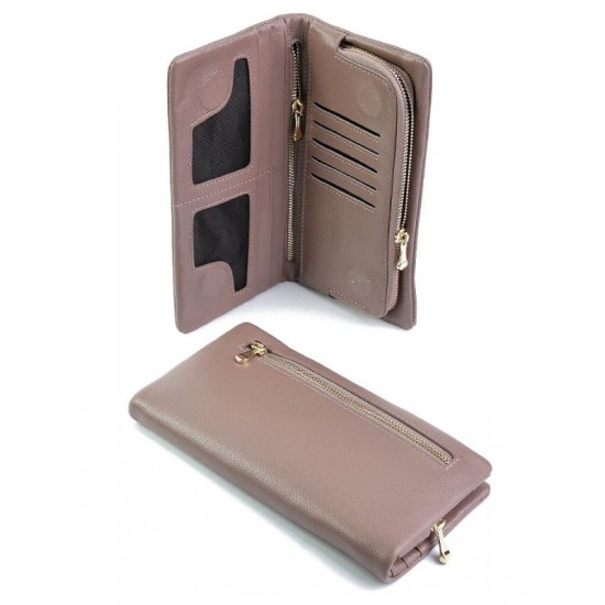 Жіночий гаманець з натуральної шкіри LARGONI D-6091 рожевий